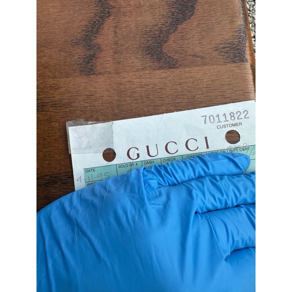 Gucci Black Leather Thong Sandals Womens Size 5.5 B Made in Italy - Picture 10 of 11